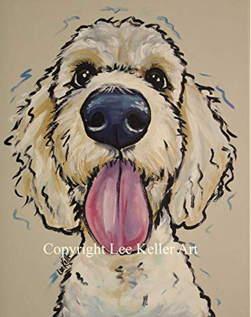 Goldendoodle Art Print  Golden Doodle Art  Golden Doodle Gifts