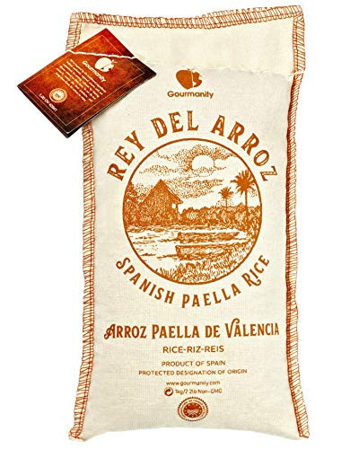 Gourmanity Rey del Arroz  Arroz Paella  Paella Rice From Spain  2-2 lb Sack  Arroz Para Paella  Valencia Rice  Spanish Food  Arroz A banda  Arroz Negr