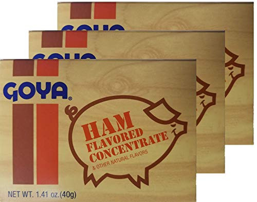Goya Ham Flavored Concentrated Seasoning 1-41oz - Sabor a Jamon -Pack of 03-