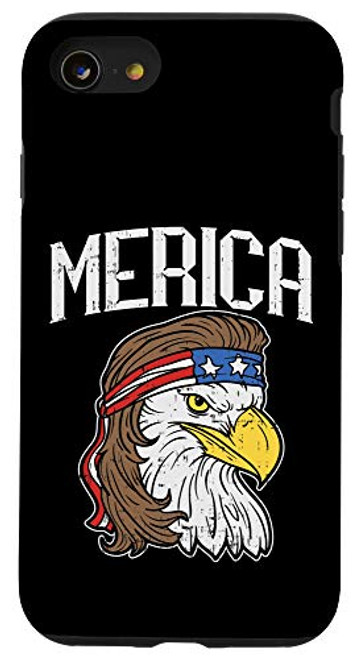 iPhone SE -2020- - 7 - 8 Merica Eagle Mullet 4th of July Redneck Patriot Gift Case iPhone SE -2020- - 7 - 8 Merica Eagle Mullet 4th of July Redneck Patriot Gift Case