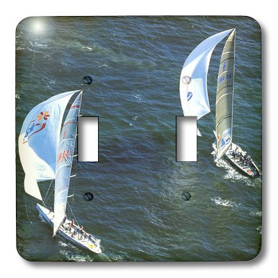 3dRose lsp-34634-2 Great Sailboat Race Double Toggle Switch
