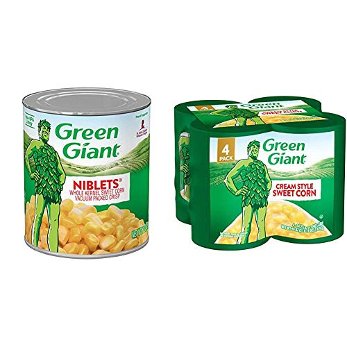 Green Giant Whole Golden Corn Niblets  7 Ounce Can -Pack of 12- and Cream Style Sweet Corn  4 Pack of 14-75 Ounce Cans