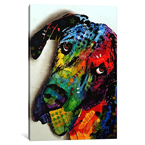 iCanvasART 1-Piece Tilted Dane Canvas Print by Dean Russo, 0.75 by 18 by 12-Inch