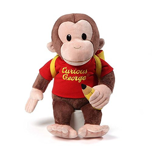 GUND Curious George Back To School Backpack Stuffed Animal Plush  16