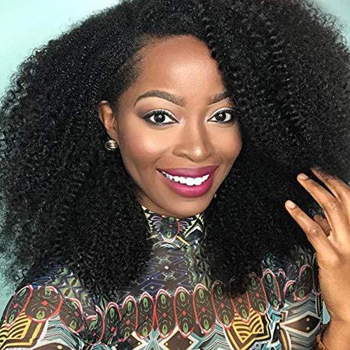 Afro Kinky Curly Clip In Human Hair Extensions Double Weft Natural Hair Clip Ins Brazilian Virgin Hair 4B 4C Kinky Curly Clip In Hair Extensions For B