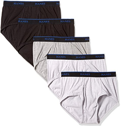 Hanes Ultimate Mens 5-Pack ComfortBlend Briefs with FreshIQ  Assorted  Small