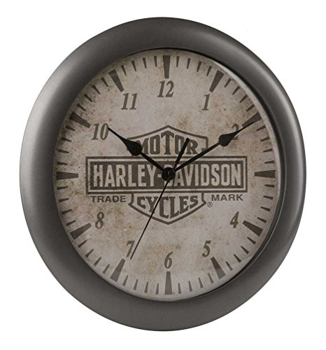 Harley-Davidson Core Trademark Bar and Shield Logo Clock  11 inch HDX-99105