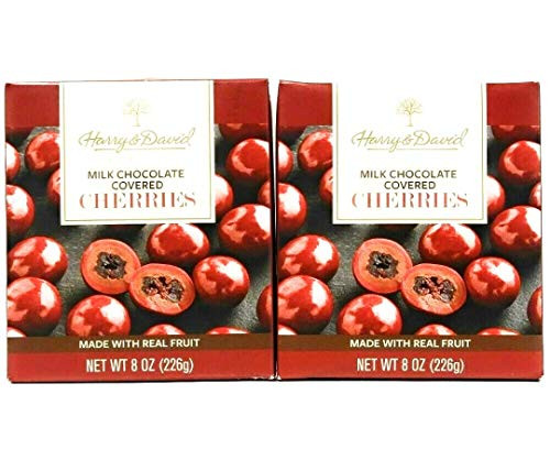 Harry and David  Milk Chocolate Bing Cherries  8 ounces -Pack of 2-  16 oz- Total