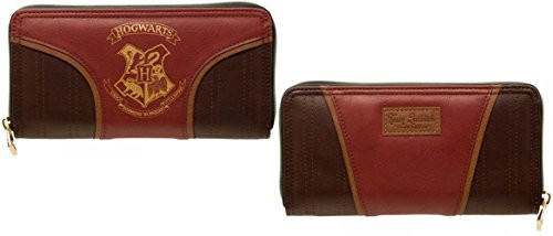 Harry Potters Hogwarts Gold Crest Zip Up Wallet