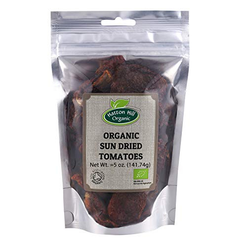 Organic Sun Dried Tomatoes Halves -Salted- 5 oz- by Hatton Hill Organic