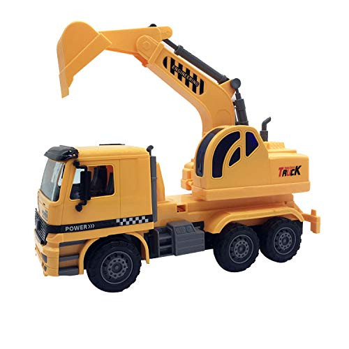 iLifeTech Excavator-Dump Truck Toy  Best Boys Girls Toddler Gift Construction Truck Toys for 3-12 Years Old Kids -Excavator-