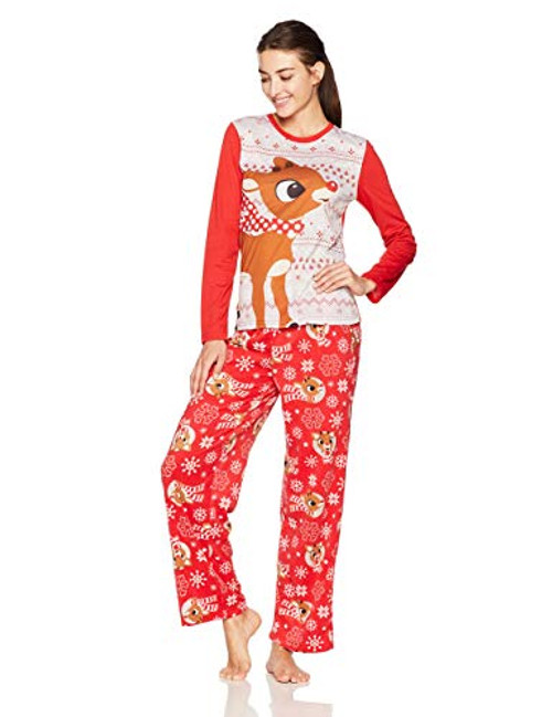 Rudolph the Red Nosed Reindeer Christmas Holiday Family Sleepwear Pajamas -Medium Mom Rudolph- Rudolph the Red Nosed Reindeer Christmas Holiday Family Sleepwear Pajamas -Medium Mom Rudolph-