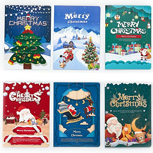 FANWU AR Christmas Greeting Cards Digital Augmented Reality Holiday Card Pack  3D Stereoscopic Blessing Card  Christmas cards bulk Holiday Card Pack -