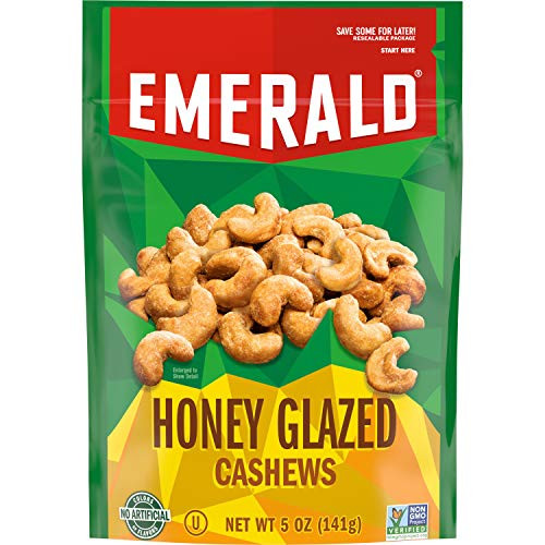 Emerald Nuts Honey Glazed Cashews  5 Oz