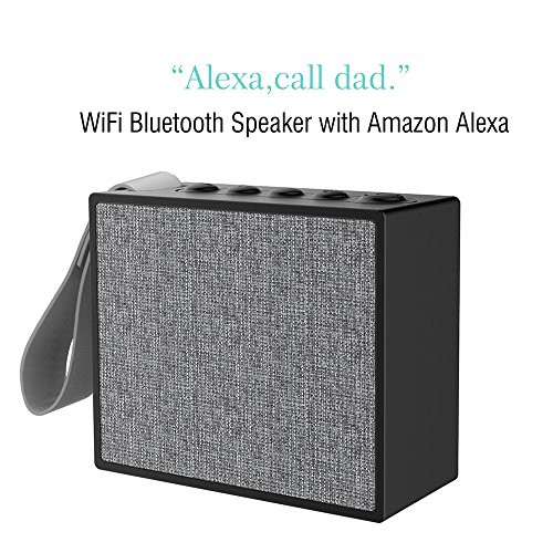 Fivoce WiFi Bluetooth Speaker Portable, Wireless Smart Speakers with Amazon Alexa, Multi-Room Music,Stream Online Music,Voice Control and Hands Free Call, IP56 waterproof,outdoor speaker