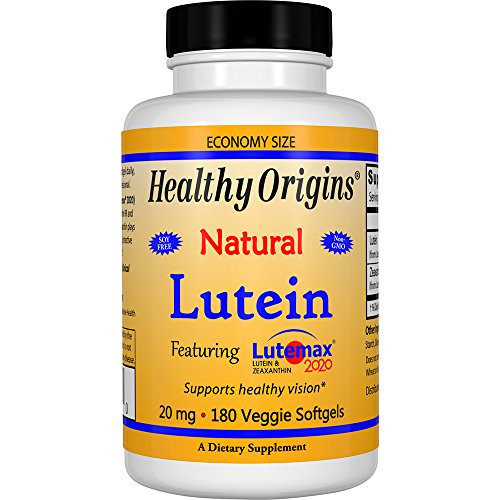 Healthy Origins Lutein Lutemax 2020 Supplement  20 mg  180 Count