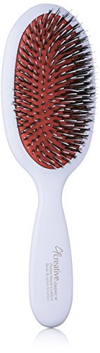 Creative Hair Brushes Classic Petite Boar Bristle-Nylon Mix-White