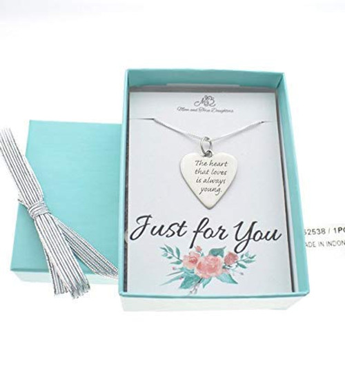 Heart Charm Pendant In Sterling Silver On An 18 Sterling Silver Cable Chain and 2 extender- Heart Charm  Heart Necklace  Heart Pendant  Gift For Wife