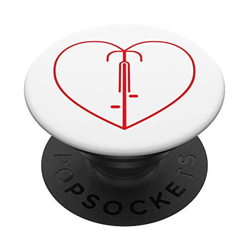 Bicycle Bike In Heart Shape - Cycling Cyclist Logo Designs PopSockets PopGrip Swappable Grip for Phones and Tablets
