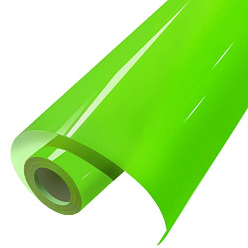 HTV 12x12ft Roll Iron on Heat Transfer Vinyl for Tshirt Neon Green
