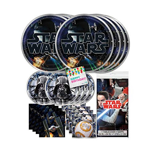 Hello Party Star Wars Dinnerware Bundle Party Pack Supplies - 16 Luncheon Napkins 16 Beverage Napkins 8 Dinner Plates 8 Dessert Plates Tableware Hello Party Star Wars Dinnerware Bundle Party Pack Supplies - 16 Luncheon Napkins 16 Beverage Napkins 8 Dinner Plates 8 Dessert Plates Tableware