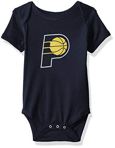 NBA by Outerstuff NBA Newborn and Infant Indiana Pacers Primary Logo Short Sleeve Bodysuit  Navy  0-3 Months