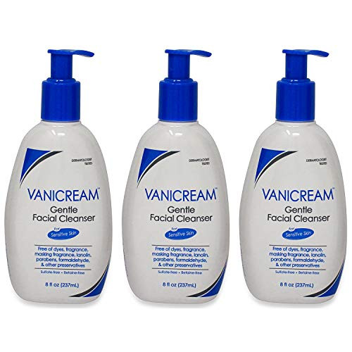 VANICREAM Gentle Facial Cleanser for Sensitive Skin  8 Oz -Pack of 3-