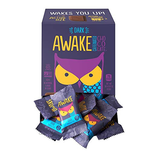 Awake Caffeinated Chocolate Energy Bites  Dark Chocolate  50 Count