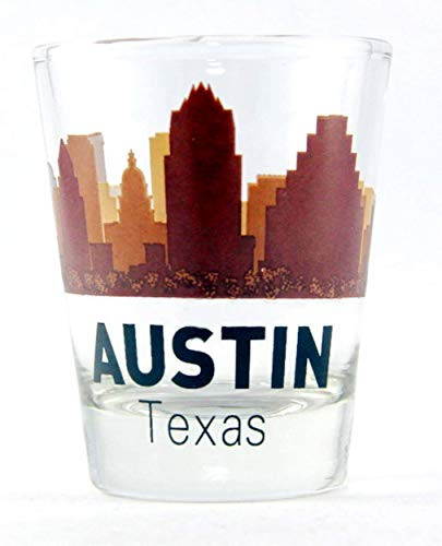 Austin Texas Sunset Skyline Shot Glass