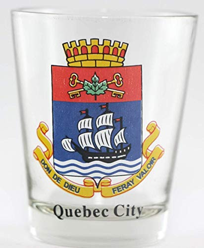 Quebec City Canada Coat of Arms Shot Glass