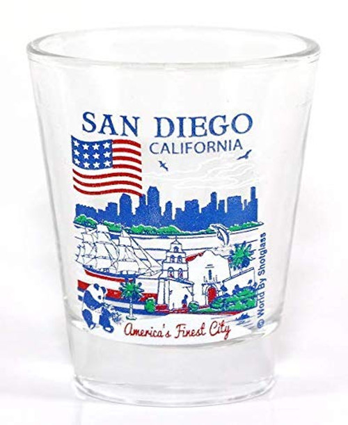 San Diego California Great American Cities Collection Shot Glass San Diego California Great American Cities Collection Shot Glass