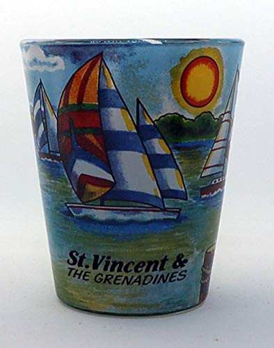 St- Vincent And The Grenadines Sailboat In-and-Out Shot Glass