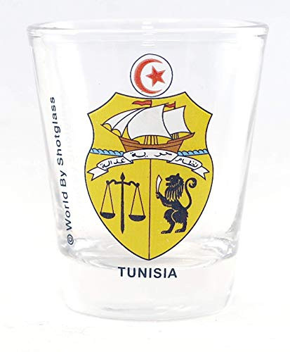 Tunisia Coat Of Arms Shot Glass