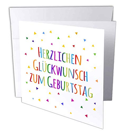 3dRose Greeting Cards 6 x 6 Inches Pack of 6 Herzlichen Gluckwunsch Zum Geburtstag -gc-202028-1- 3dRose Greeting Cards 6 x 6 Inches Pack of 6 Herzlichen Gluckwunsch Zum Geburtstag -gc-202028-1-