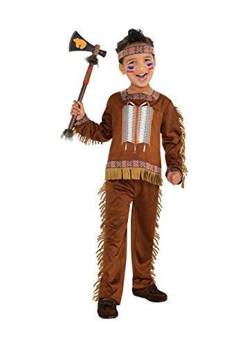 amscan 847699 Boys Native American Costume  Small Size -4-6 Years Old-