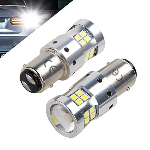 1157 BAY15D LED Bulbs 2057 2357 7528 LED Lights 1500 Lumens  With Projector Lens  for Backup Reverse Blinker Brake Tail Lights 6000K White- 2-Pack