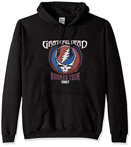 Liquid Blue Mens Plus Size Grateful Dead Summer 87 SYF Pullover Hooded Sweatshirt  Black  XXX-Large