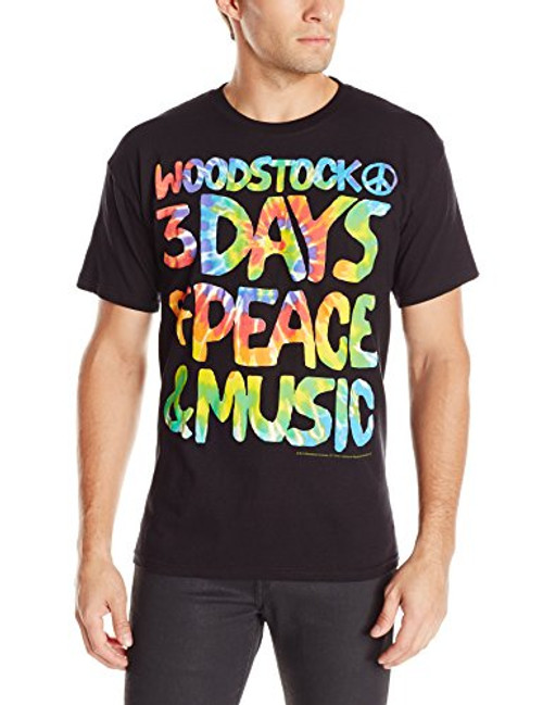 Liquid Blue Mens Woodstock T-Shirt  Black  X-Large Liquid Blue Mens Woodstock T-Shirt  Black  X-Large