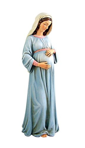 Mary Mother of God Resin Figurine Statue, 7 Inch