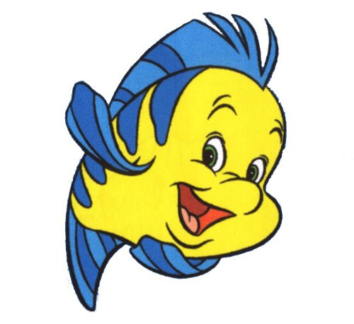 The Little Mermaid Flounder Wall Decal kids sticker cartoon 4 X 5