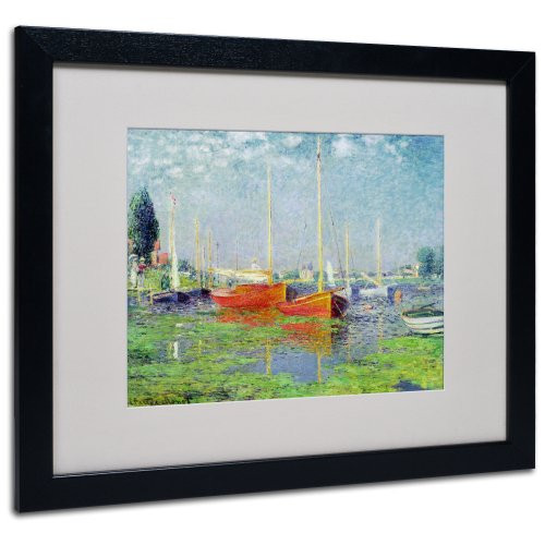 Argenteuil by Claude Monet Canvas Wall Artwork, Black Frame, 16 by 20-Inch
