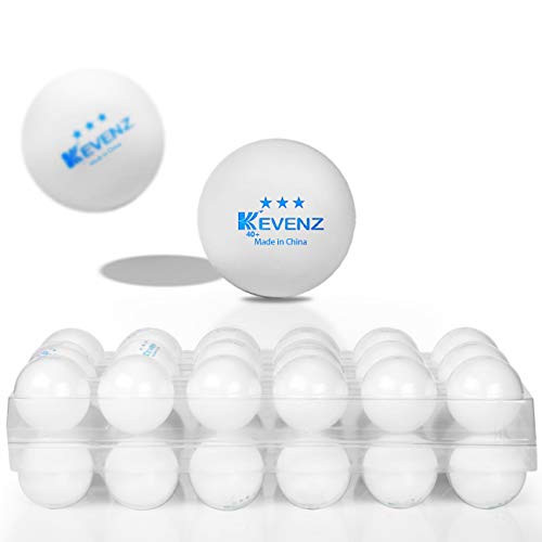 KEVENZ 50 Packs Advanced White Training Ping Pong Ball 3 Star 40-mm Practice Table Tennis Balls  Gym  Outdoor  Indoor Entertainment -White-