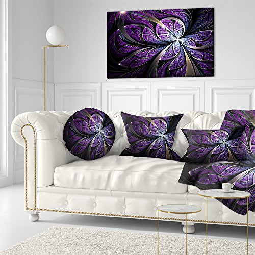 Designart PT11869-40-20 Glittering Purple Fractal Flower Large floral canvas Art Print,Purple,40x20 Designart PT11869-40-20 Glittering Purple Fractal Flower Large floral canvas Art Print,Purple,40x20