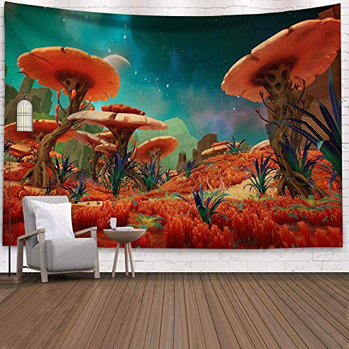 Holcuva Psychedelic Tapestry Mushroom Tapestry Fantasy Landscape Forest Tapestry Trippy Tapestries Wall Hanging for Bedroom Living Room Dorm Decor 59- Holcuva Psychedelic Tapestry Mushroom Tapestry Fantasy Landscape Forest Tapestry Trippy Tapestries Wall Hanging for Bedroom Living Room Dorm Decor 59-