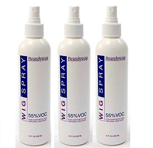 Brandywine Wig Spray Non Aerosol -Pump- For Synthetic and Natural Hair Wigs  8 oz -3 Pack-