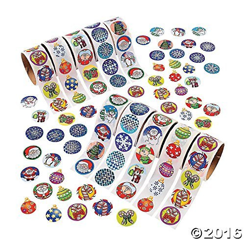 Fun Express Christmas Holiday Scrapbooking Sticker Assortment -2000 Stickers-