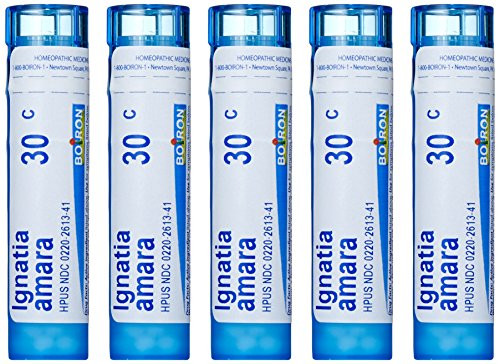Boiron Ignatia Amara 30C  Homeopathic Medicine for Stress -Pack of 5-