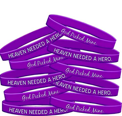 Fight Like a Girl Heaven Needed a Hero God Picked Mine Pancreatic Cancer Alzheimers Disease Lupus Wristband Bracelet 10-Pack -Purple- Fight Like a Girl Heaven Needed a Hero God Picked Mine Pancreatic Cancer Alzheimers Disease Lupus Wristband Bracelet 10-Pack -Purple-