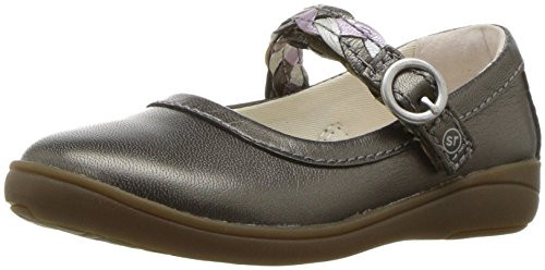 Stride Rite Baby-Girls Brielle Mary Jane Flat  Pewter  7 W US Toddler