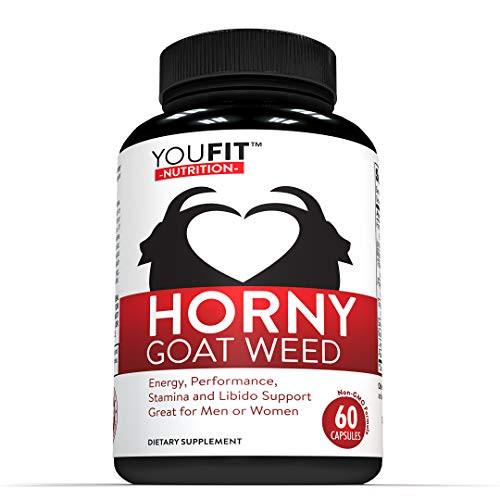 Horny Goat Weed Natural Extract with Ginseng Tongkat Ali Powder Maca Root - 1000 mg Herbal Complex- Natural Performance Boost for Stamina Size Strengt